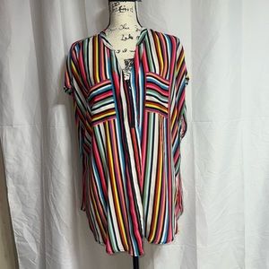 Torrid Georgette Zip Front Dollan Blouse